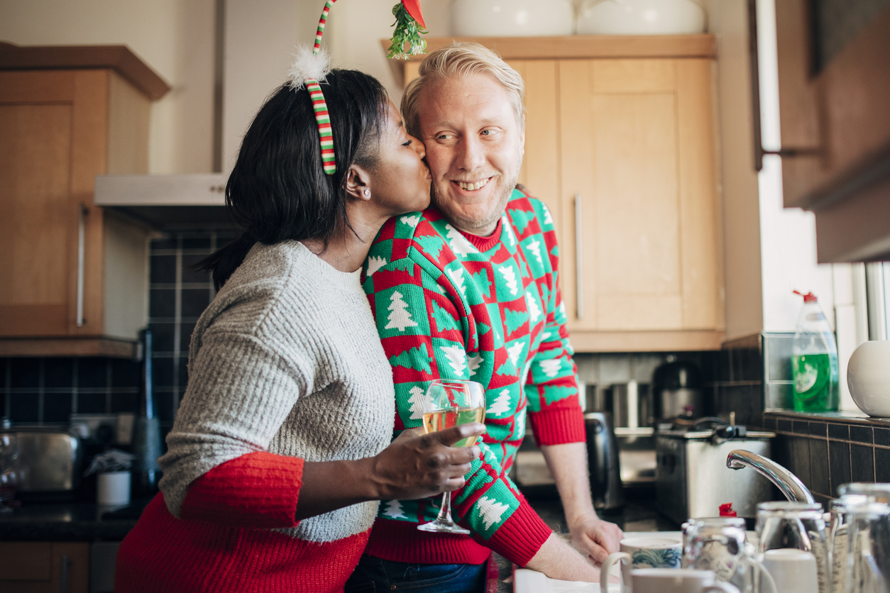 Washing christmas dishes