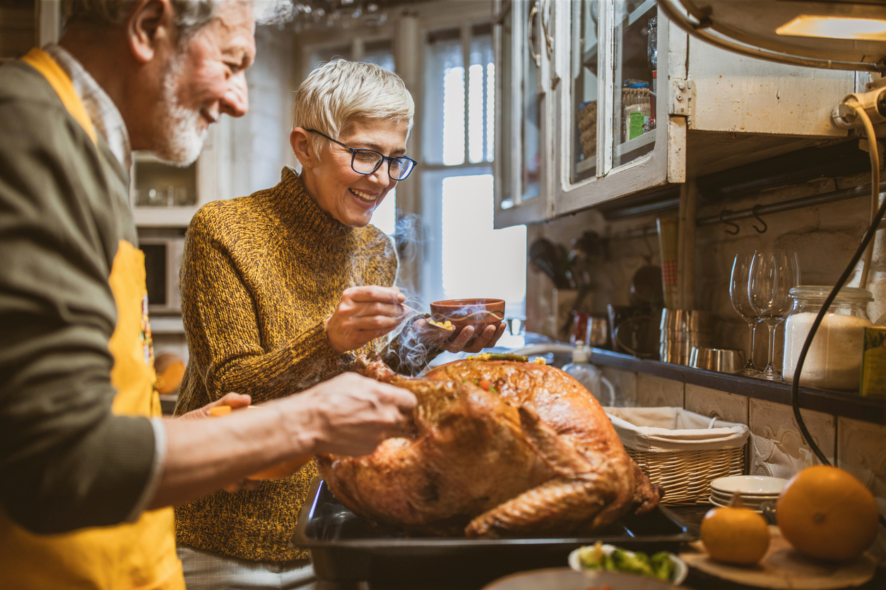 Cleaning after cooking a turkey